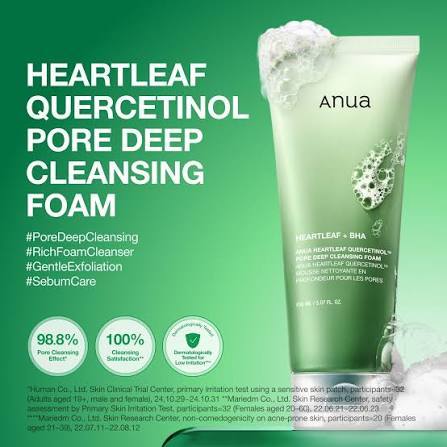 Anua Heartleaf Quercetinol Cleansing Foam 150ml