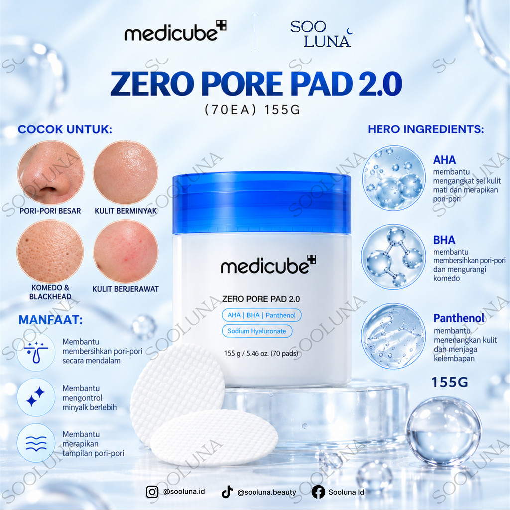 Medicube 2024 ZERO PORE PAD 2.0 (70EA) 155G