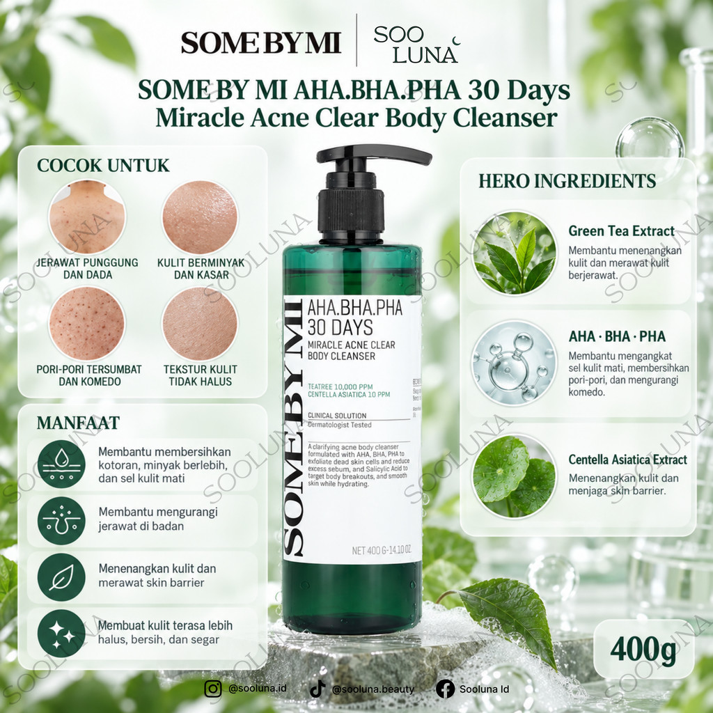 SOME BY MI Aha Bha Pha Miracle Acne Clear Body Cleanser 400ml