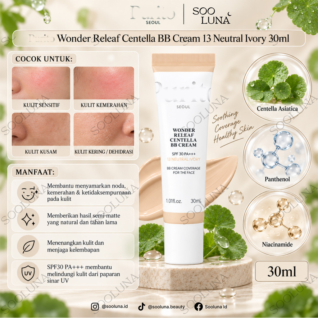 Purit0 Wonder Releaf Centella BB Cream 30ml