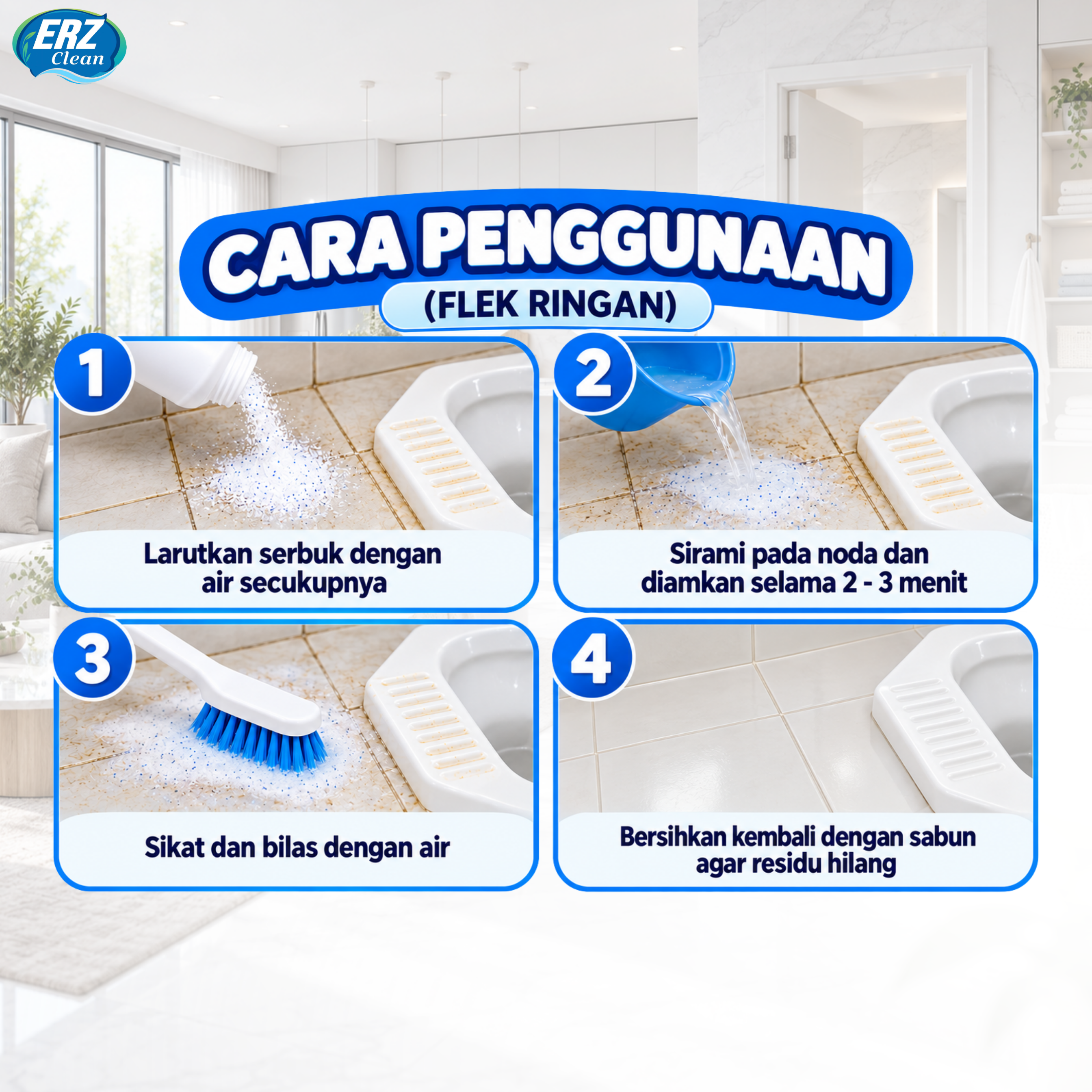 ERZ Serbuk Ajaib Super Ajaib – Pembersih Kerak Hitam, Plak & Noda Kuning 100gr/200gr