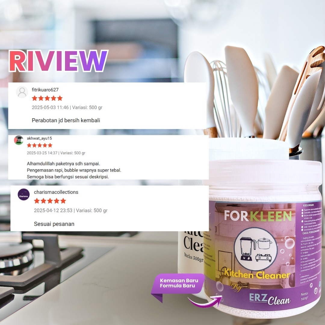 ERZ Clean Forkleen Pembersih Peralatan Dapur Kitchen Cleaner 250gr 500gr