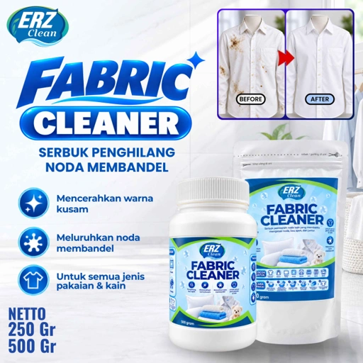 ERZ Clean Fabric Cleaner - Penghilang Noda Baju Bantal Mukenah Pencerah Warna - Membersihkan Baju Putih Berwarna Tanpa Melunturkan
