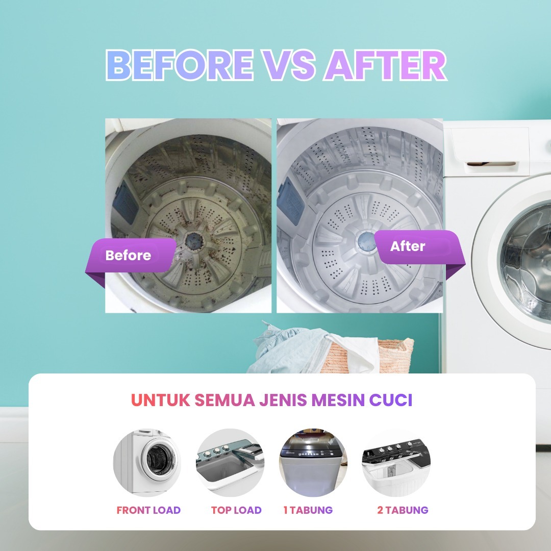 ERZ Clean Forkleen Pembersih Mesin Cuci Deterjen Tabung Semua Merek 250gr 500gr