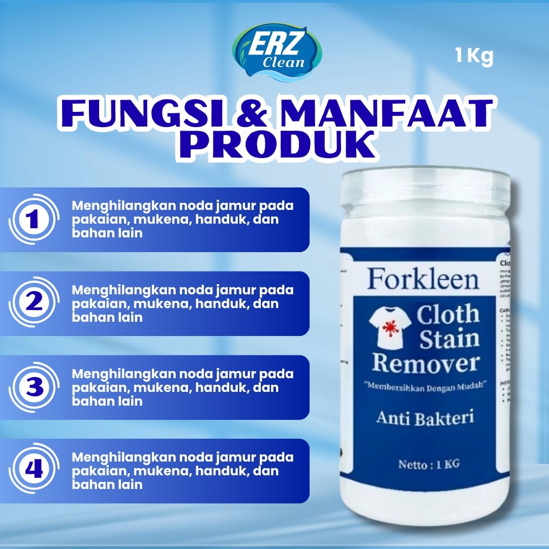 ERZ Clean Forkleen Pembersih Pakaian 1Kg Pemutih Penghilang Noda Membandel