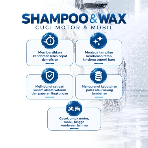 ERZ Clean Shampo Wax Motor Mobil Aroma Bubble Gum Busa Melimpah 1 Liter