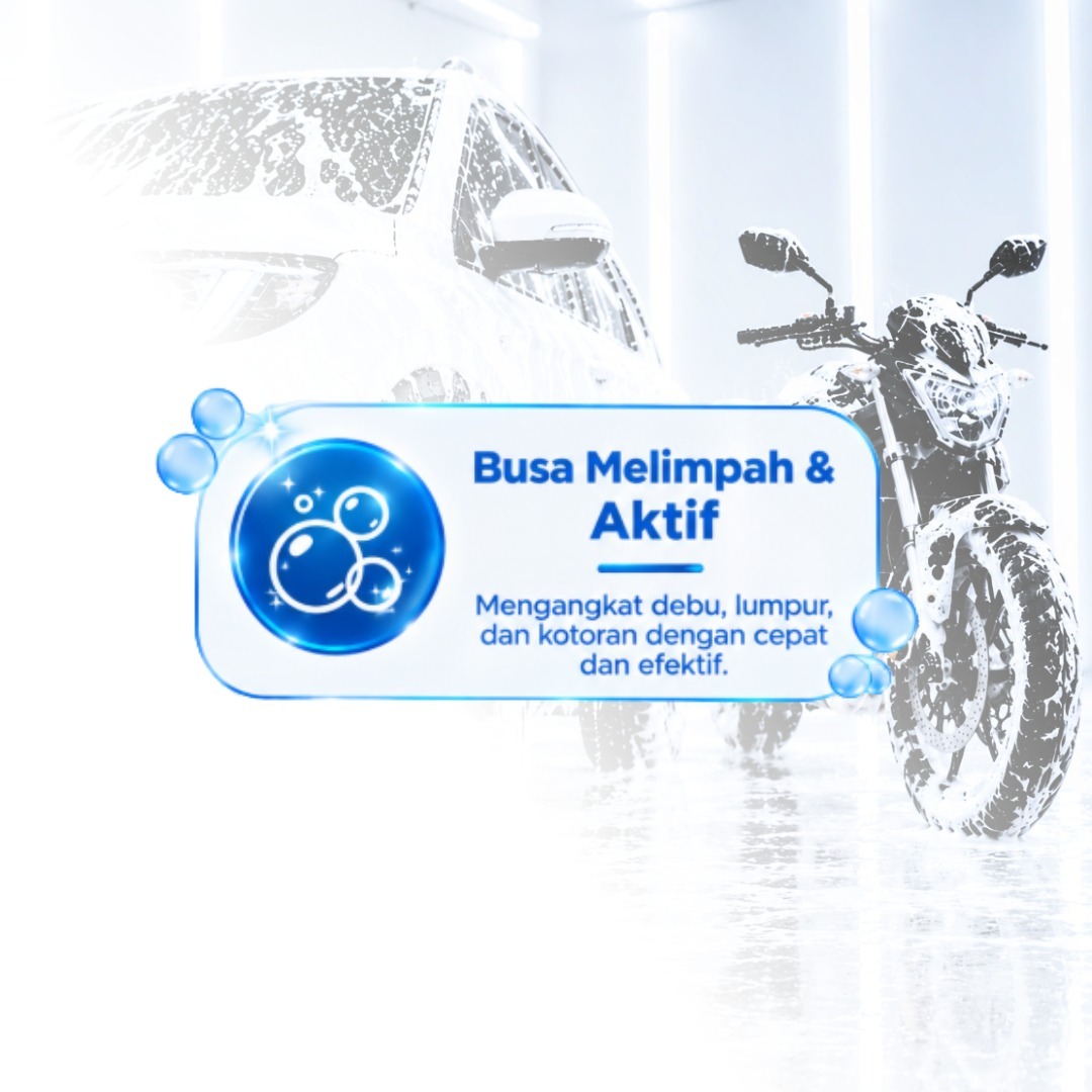 ERZ Clean Shampo Wax Motor Mobil Aroma Bubble Gum Busa Melimpah 1 Liter