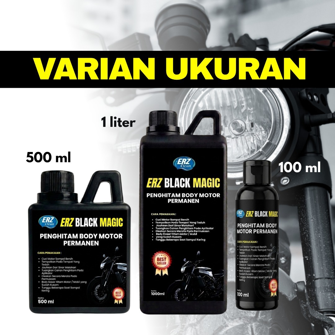 ERZ Clean Penghitam Body Motor Mobil Permanent Waterbased Trim Hitam Doff