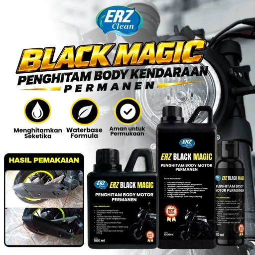 ERZ Clean Penghitam Body Motor Mobil Permanent Waterbased Trim Hitam Doff