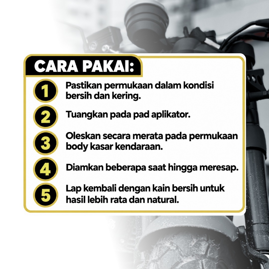 ERZ Clean Penghitam Body Motor Mobil Permanent Waterbased Trim Hitam Doff