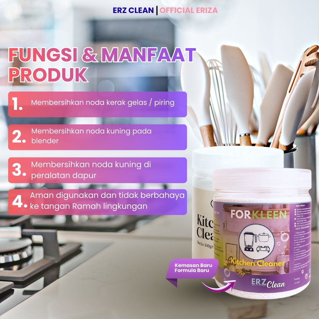 ERZ Clean Forkleen Pembersih Peralatan Dapur Kitchen Cleaner 250gr 500gr