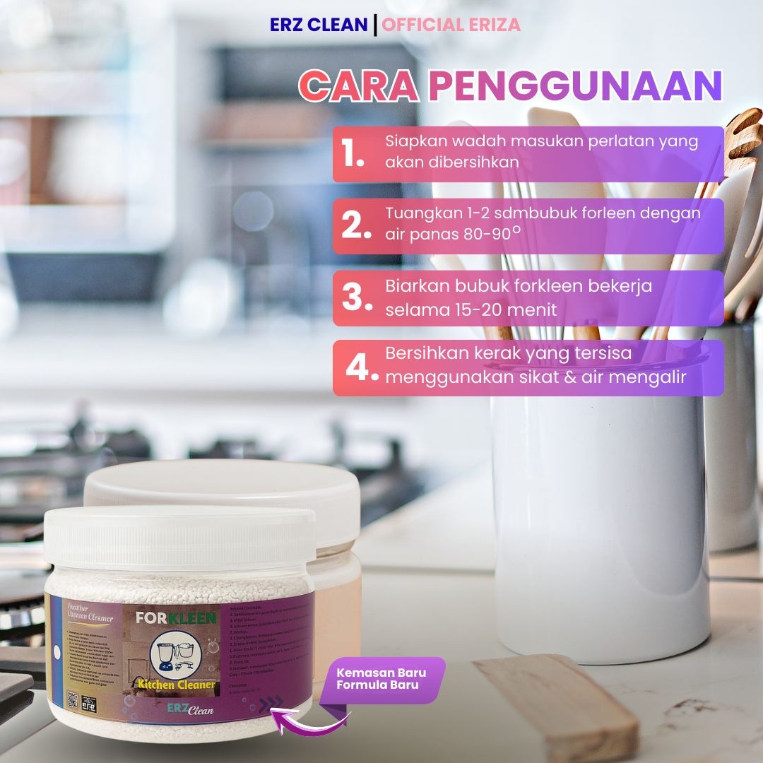 ERZ Clean Forkleen Pembersih Peralatan Dapur Kitchen Cleaner 250gr 500gr