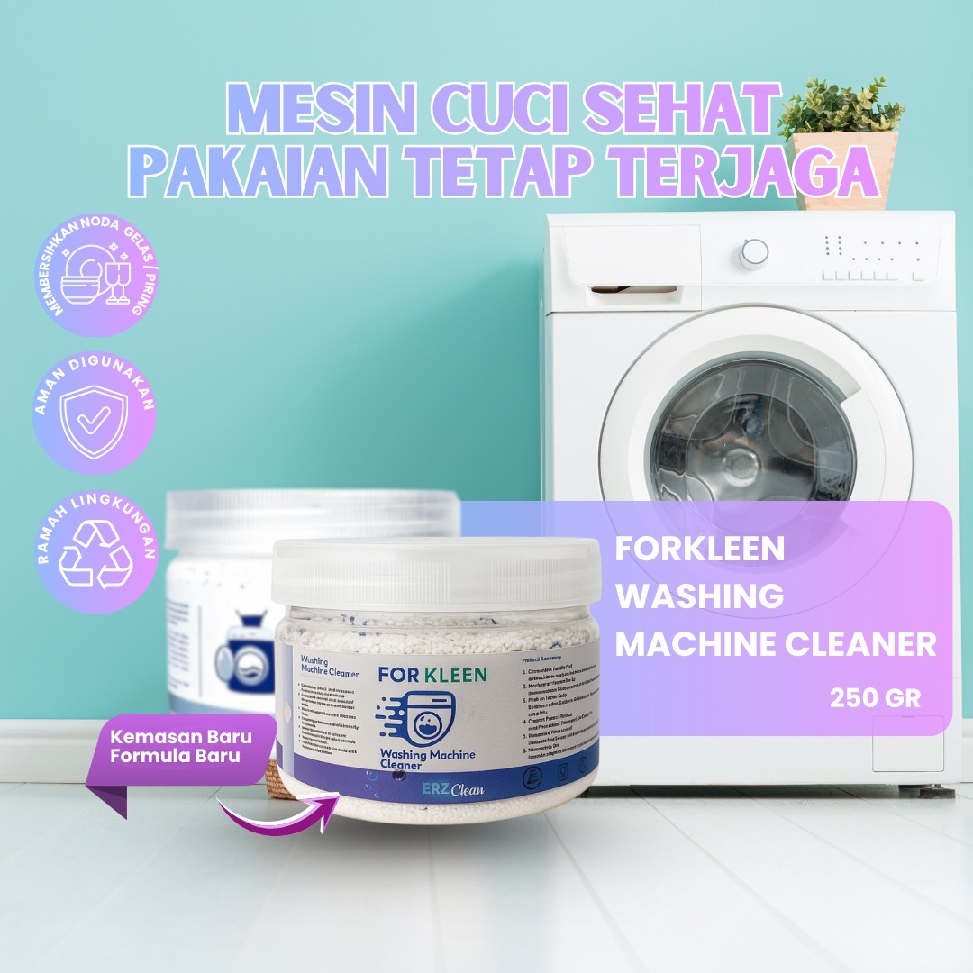 ERZ Clean Forkleen Pembersih Mesin Cuci Deterjen Tabung Semua Merek 250gr 500gr