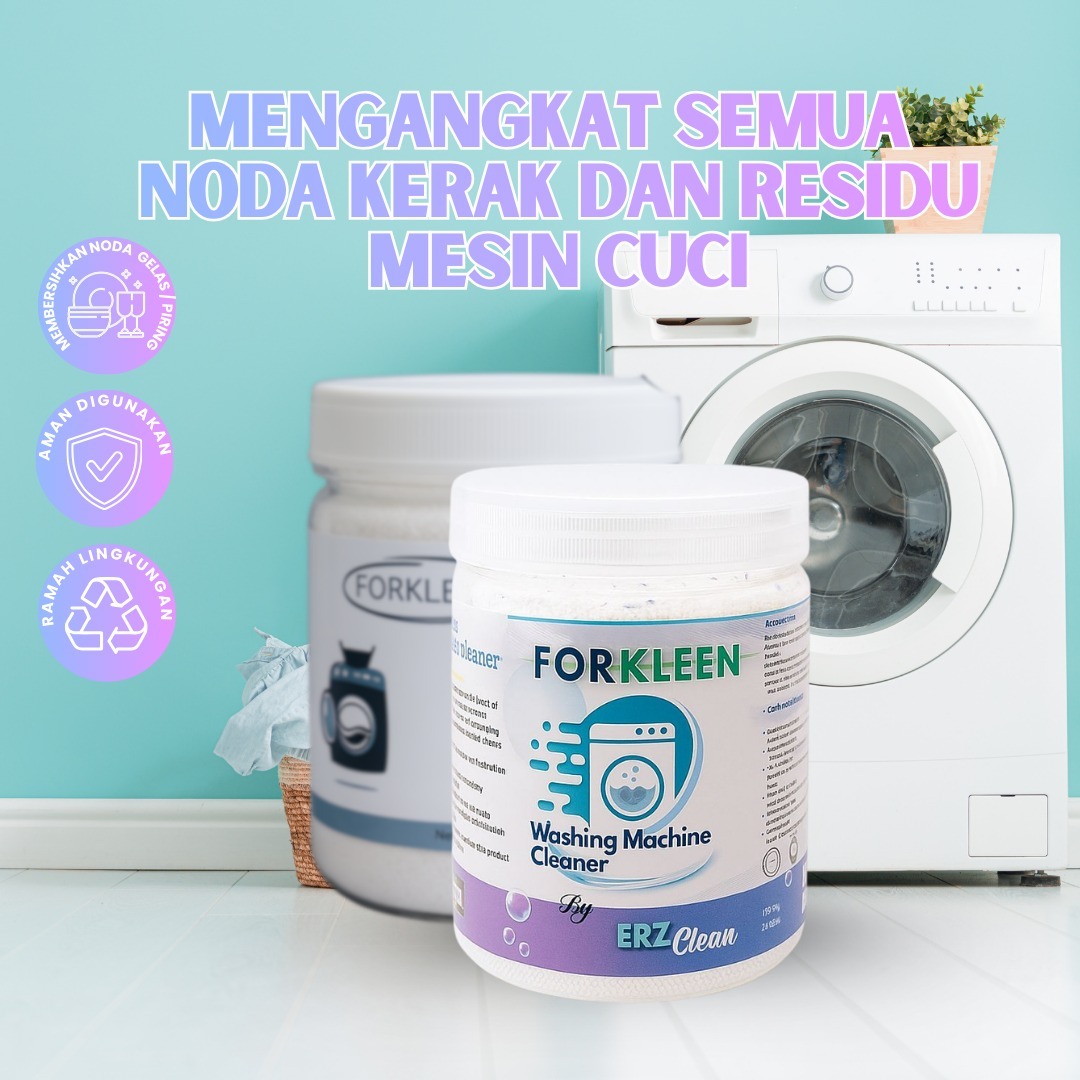 ERZ Clean Forkleen Pembersih Mesin Cuci Deterjen Tabung Semua Merek 250gr 500gr