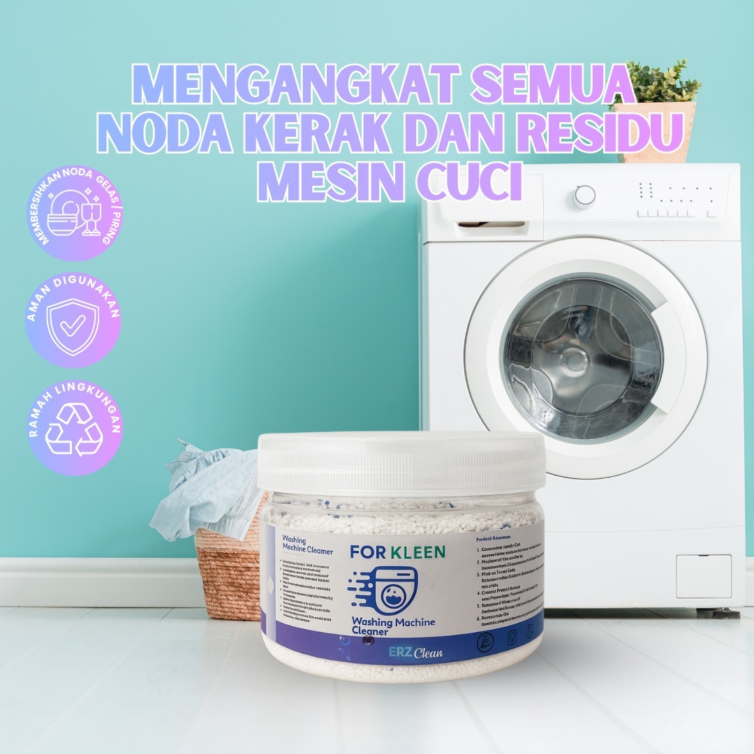 ERZ Clean Forkleen Pembersih Mesin Cuci Deterjen Tabung Semua Merek 250gr 500gr