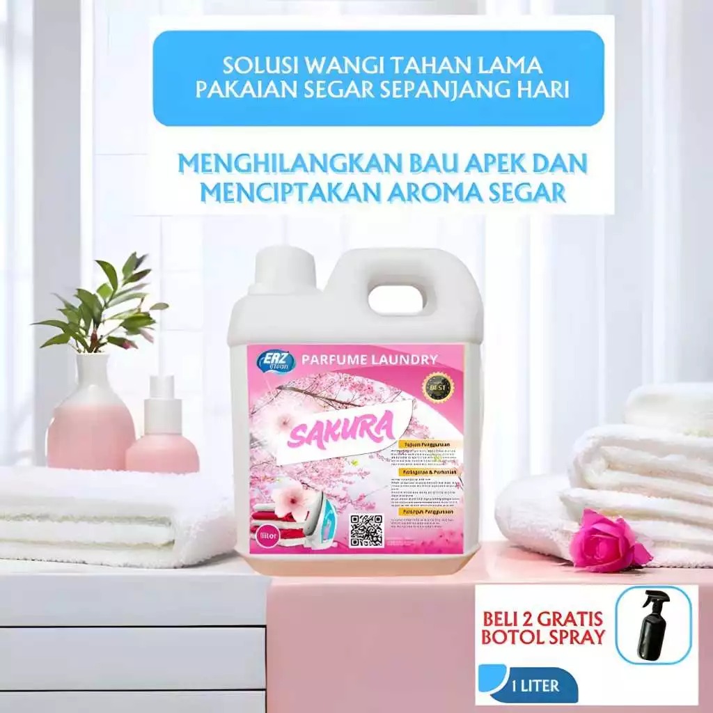 ERZ Clean Parfum Laundry Super Wangi Tahan Lama Pewangi Pakaian Anti Apek