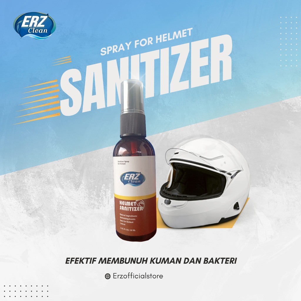 ERZ Clean Parfum Helm Penghilang Bau Anti Bakteri Anti Virus 60ml