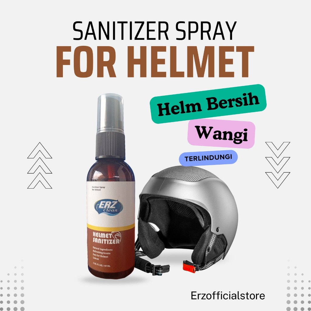 ERZ Clean Parfum Helm Penghilang Bau Anti Bakteri Anti Virus 60ml
