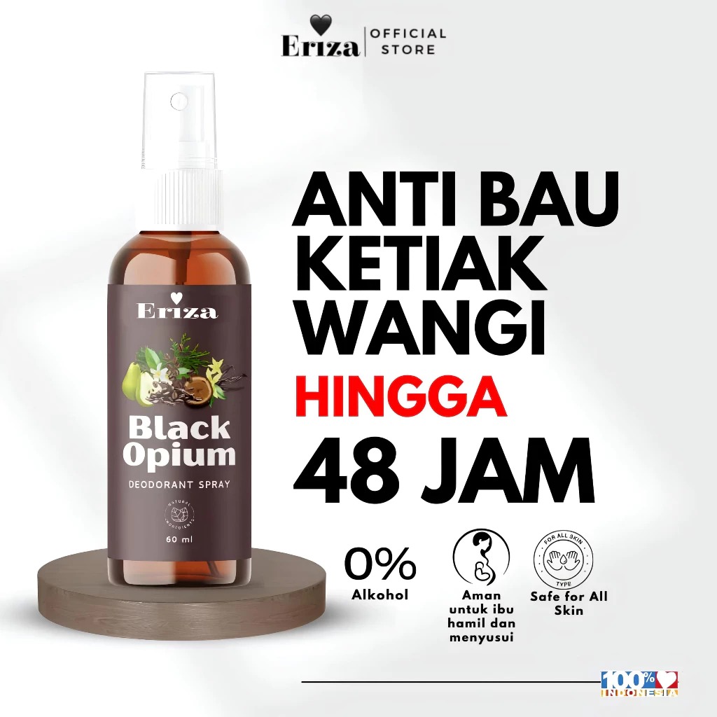 ERZ Clean Deodorant Tawas Spray Non Alkohol 60ml Alami Hilangkan Bau Ketiak