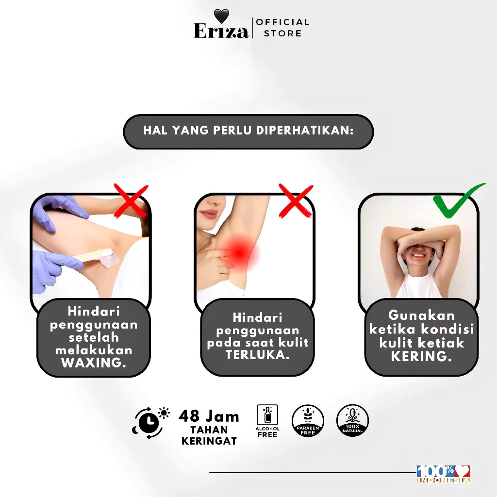 ERZ Clean Deodorant Tawas Spray Non Alkohol 60ml Alami Hilangkan Bau Ketiak