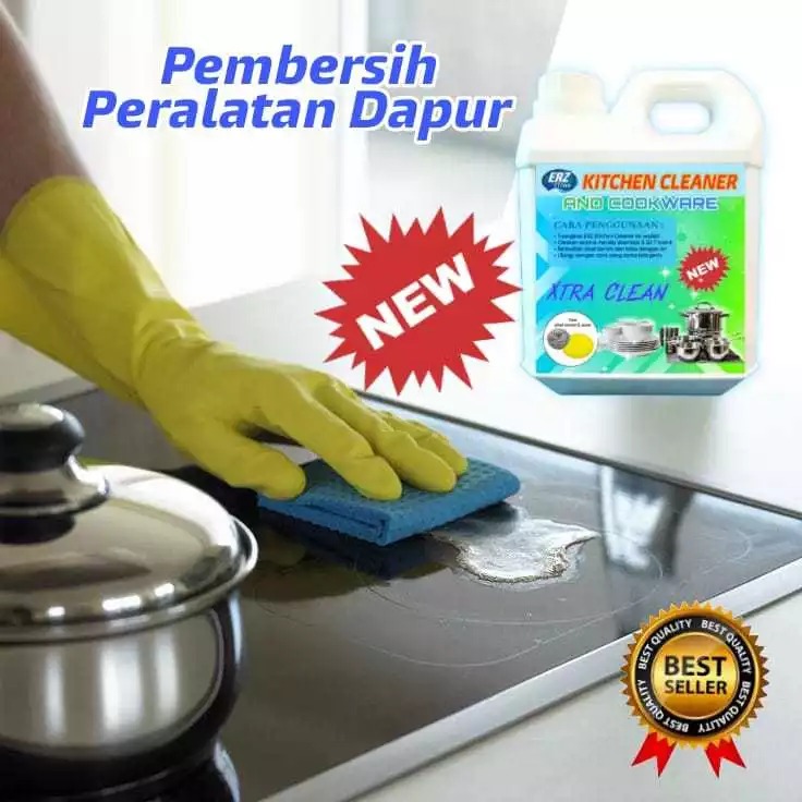 ERZ Clean Kitchen Cleaner Cair Pembersih Kerak Wajan Panci Gosong 1 Liter