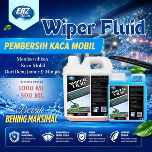 ERZ Clean Wiper Fluid 1 Liter Cairan Pembersih Kaca Mobil Anti Jamur Depan Belakang