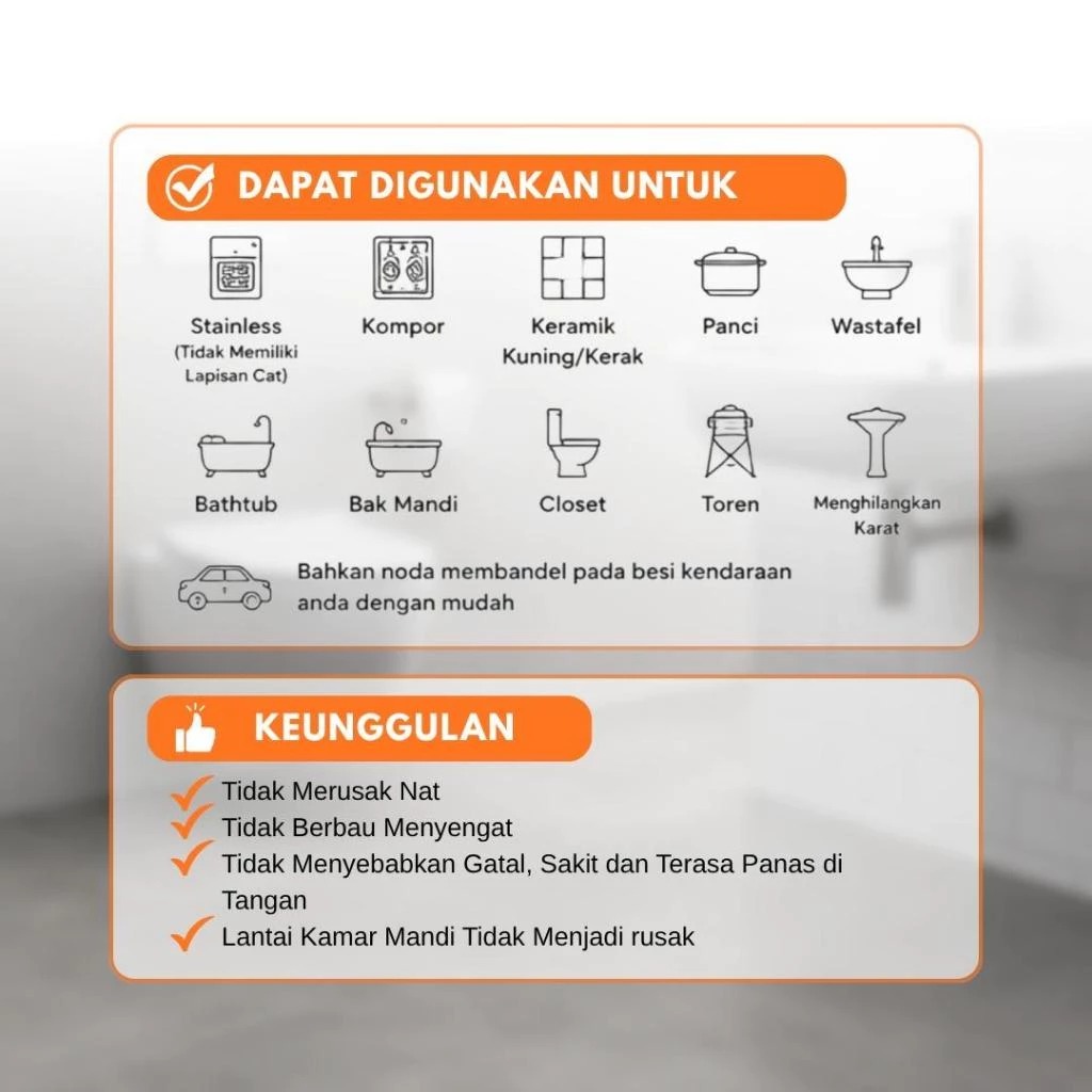 ERZ Clean Pembersih Kerak Toilet Kamar Mandi Wastafel Kran 1 Liter cenio cleaner