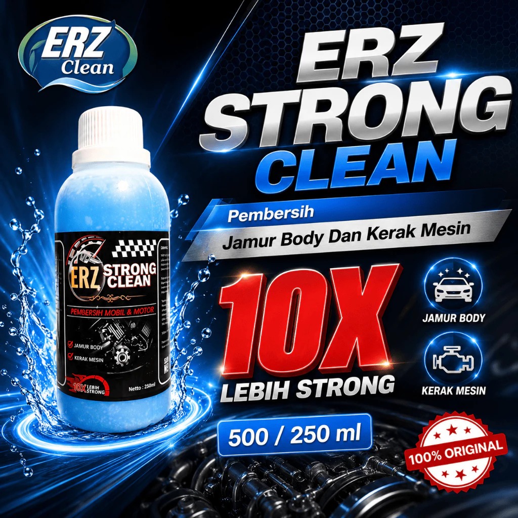 ERZ Clean Strong Clean Pembersih Jamur Kerak Body Mobil Motor Waterspot 250ml 500ml