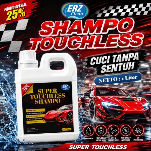 ERZ Clean Shampo Motor Mobil 1 Liter Super Touchless Busa Melimpah Tanpa Sentuh