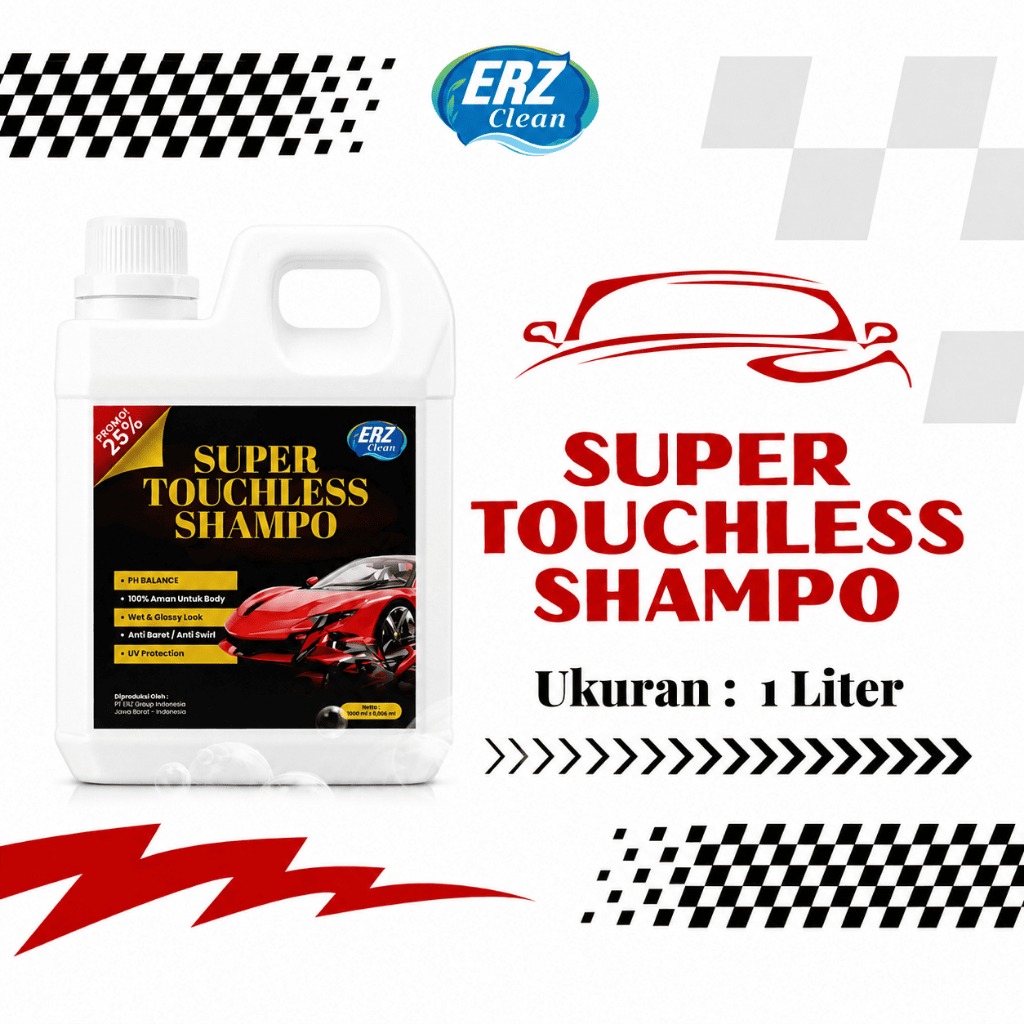 ERZ Clean Shampo Motor Mobil 1 Liter Super Touchless Busa Melimpah Tanpa Sentuh