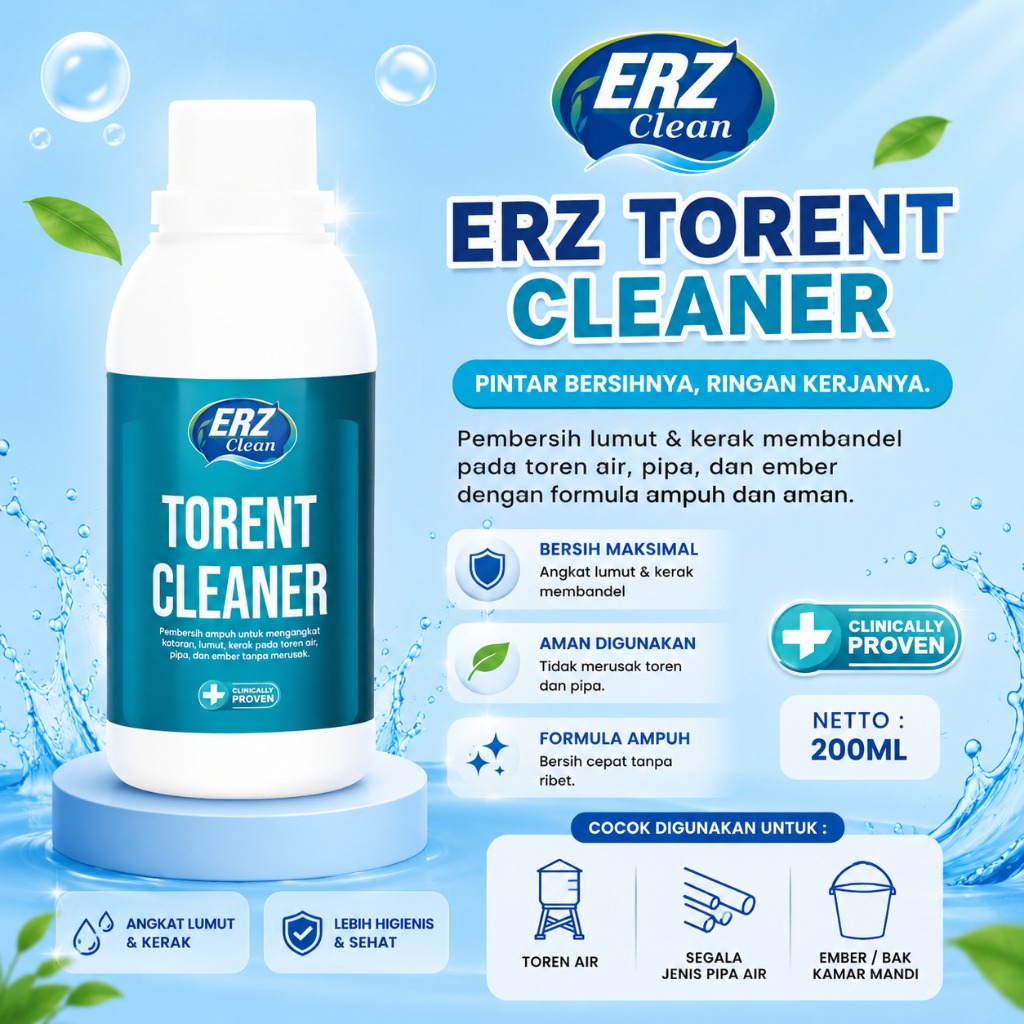 ERZ Clean Torent Cleaner Pembersih Toren Tangki Bak Kamar Mandi Pipa Rumah