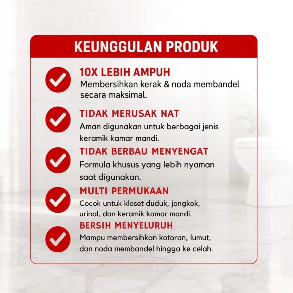 ERZ Clean Toilet Cleaner 1 Liter Pembersih Kamar Mandi WC Kloset Keramik Stainless