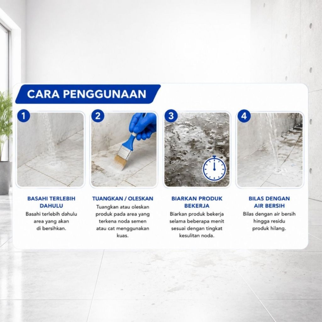 ERZ Clean Semen dan Cat Remover - Cairan Pembersih Semen Keramik Lantai Kamar Mandi by ERZ Clean