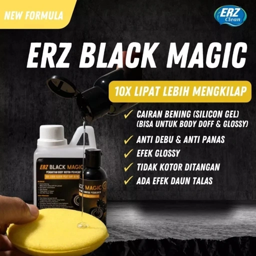 ERZ Clean Black Magic Penghitam Body Motor Glossy Kusam Jadi Hitam Mengkilap/cairan BENING