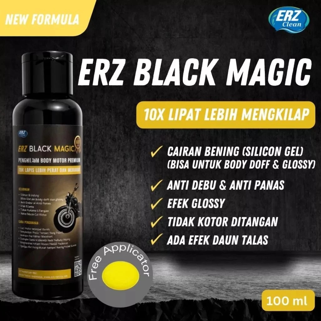 ERZ Clean Black Magic Penghitam Body Motor Glossy Kusam Jadi Hitam Mengkilap/cairan BENING