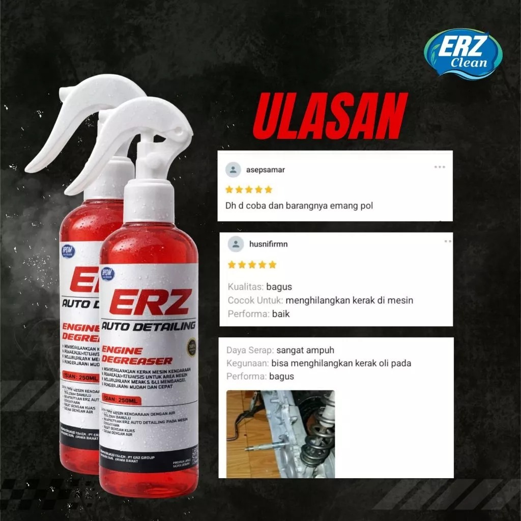 ERZ Clean Auto Detailing Pembersih Kerak Mesin Motor Mobil Engine Degreaser 250ml