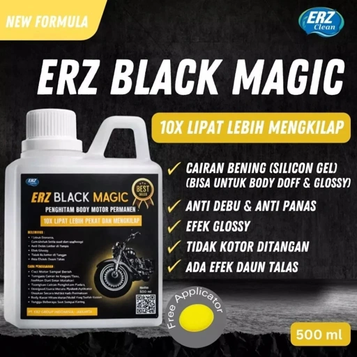 ERZ Clean Black Magic Penghitam Body Motor Glossy Kusam Jadi Hitam Mengkilap/cairan BENING