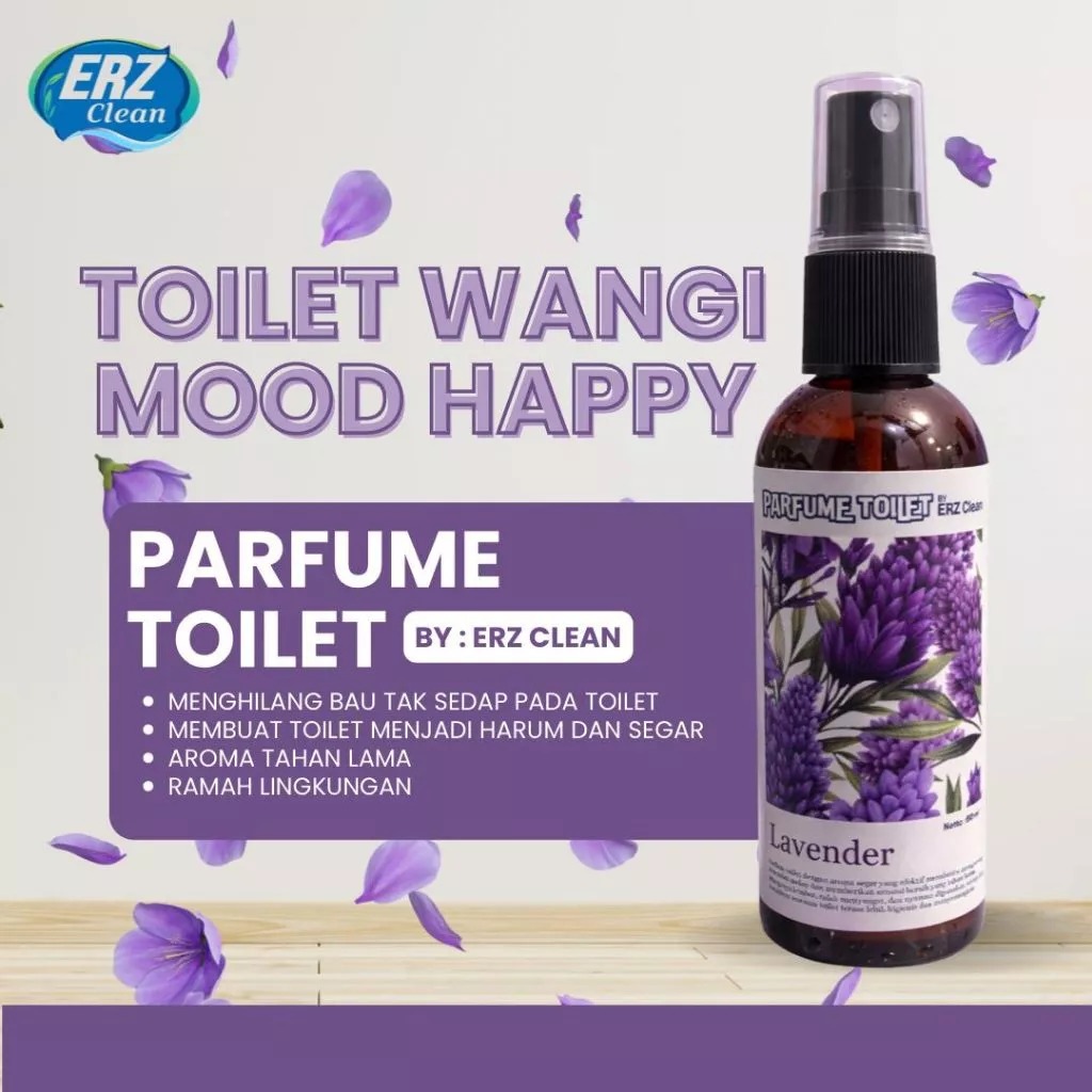Parfum Toilet Seat Sanitizer Spray By ERZ CLEAN – Spray Anti Kuman & Penghilang Bau WC, Pengharum Kamar Mandi Praktis