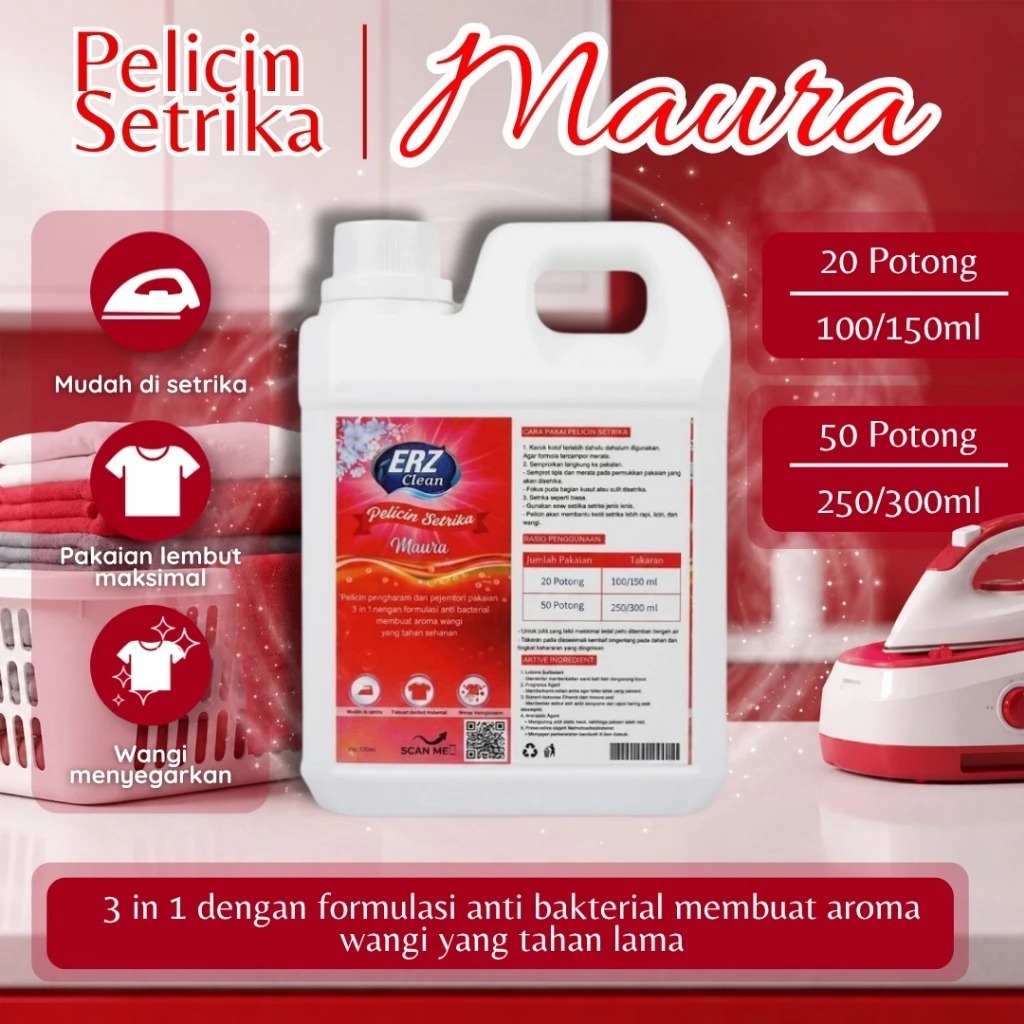 ERZ Clean Parfum Booster 1 Liter Pewangi Pelicin Setrika Pakaian Laundry