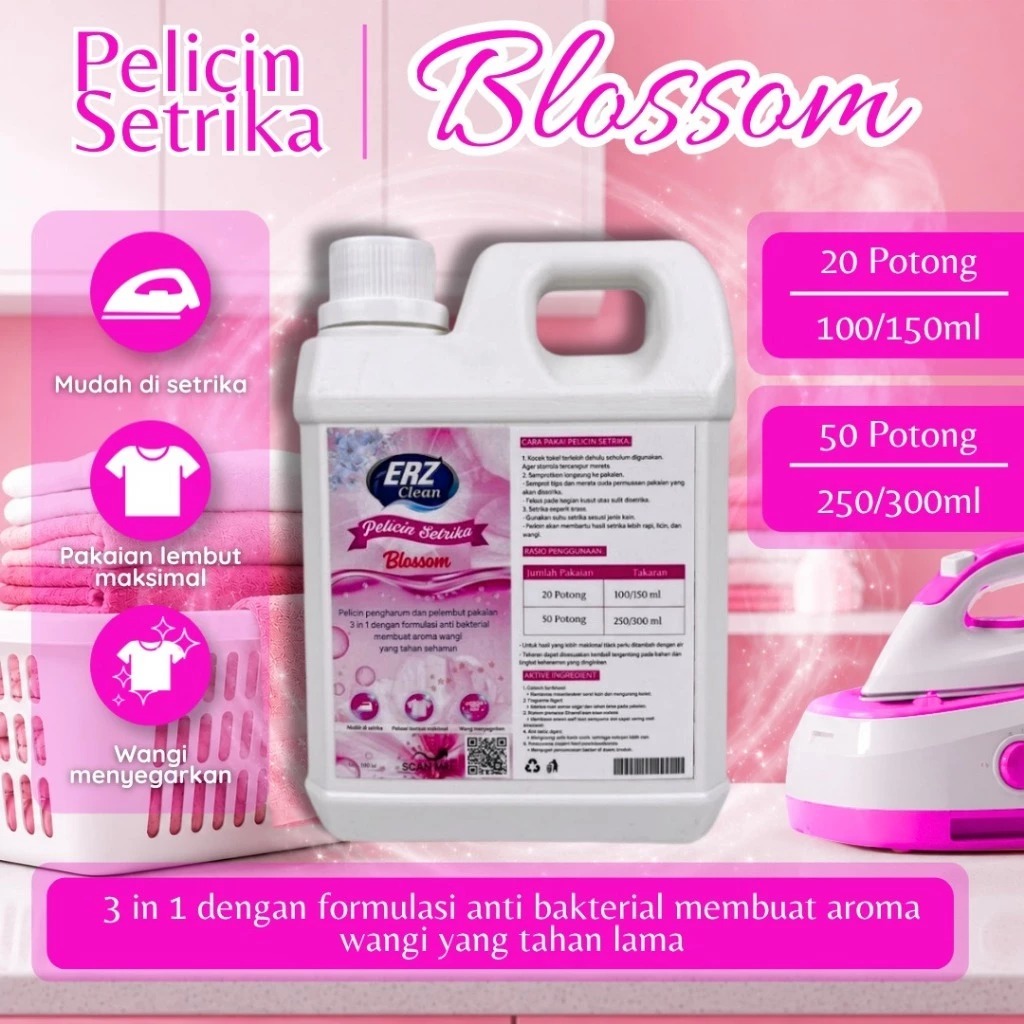 ERZ Clean Parfum Booster 1 Liter Pewangi Pelicin Setrika Pakaian Laundry
