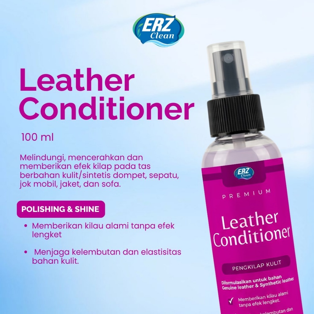 ERZ Clean Pembersih Tas Jaket Sepatu Kulit Anti Jamur Perawatan Premium 100ml