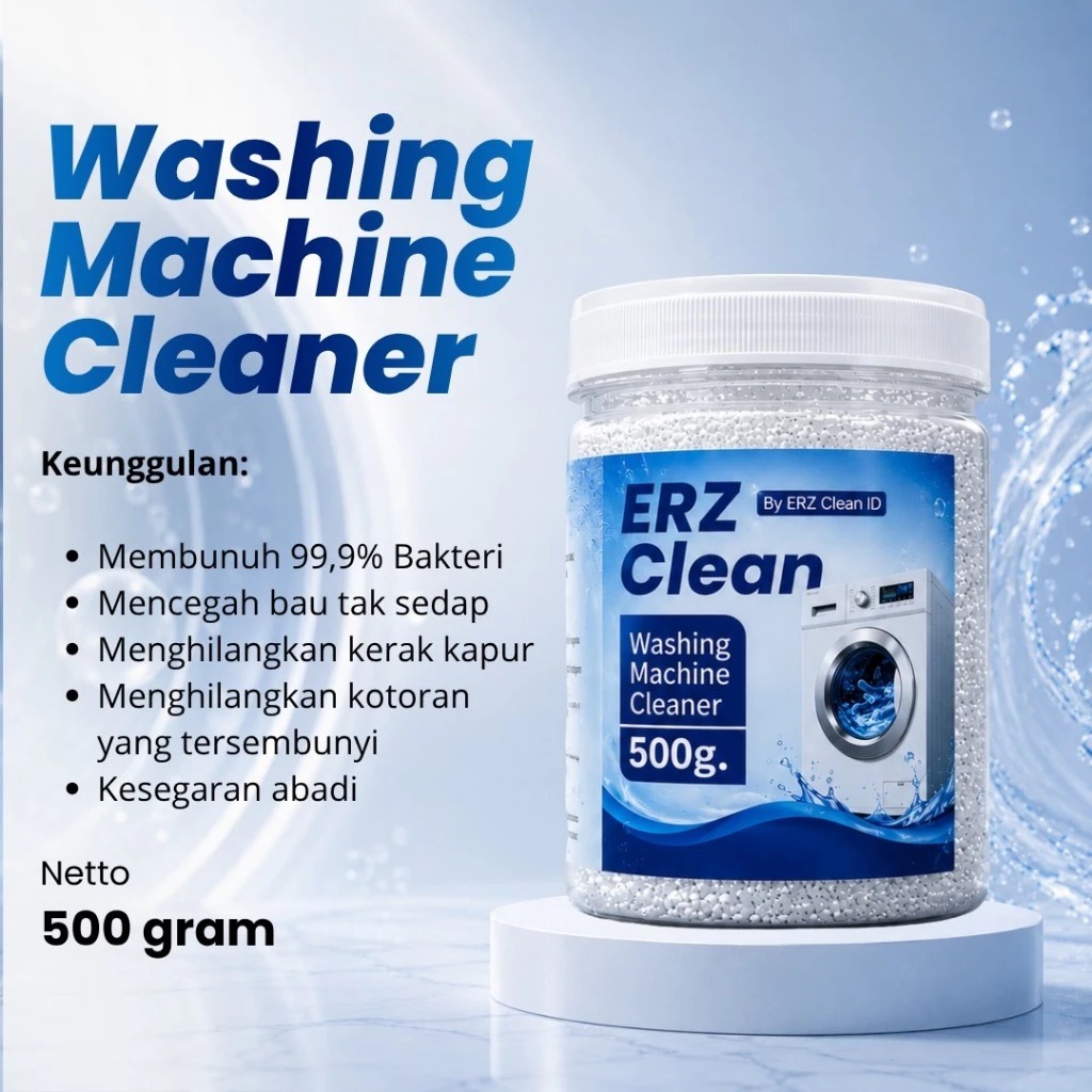 ERZ Clean Washing Machine Cleaner Pembersih Mesin Cuci - Membersihkan Kotoran, Bakteri & Bau pada Mesin Cuci - ERZ Clean