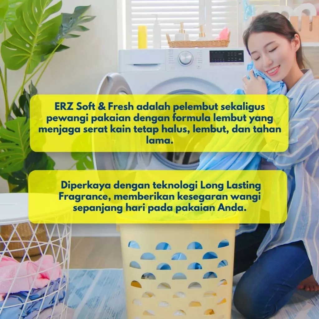 ERZ Clean Softener Pelembut Pewangi Pakaian Laundry Wangi Tahan Lama