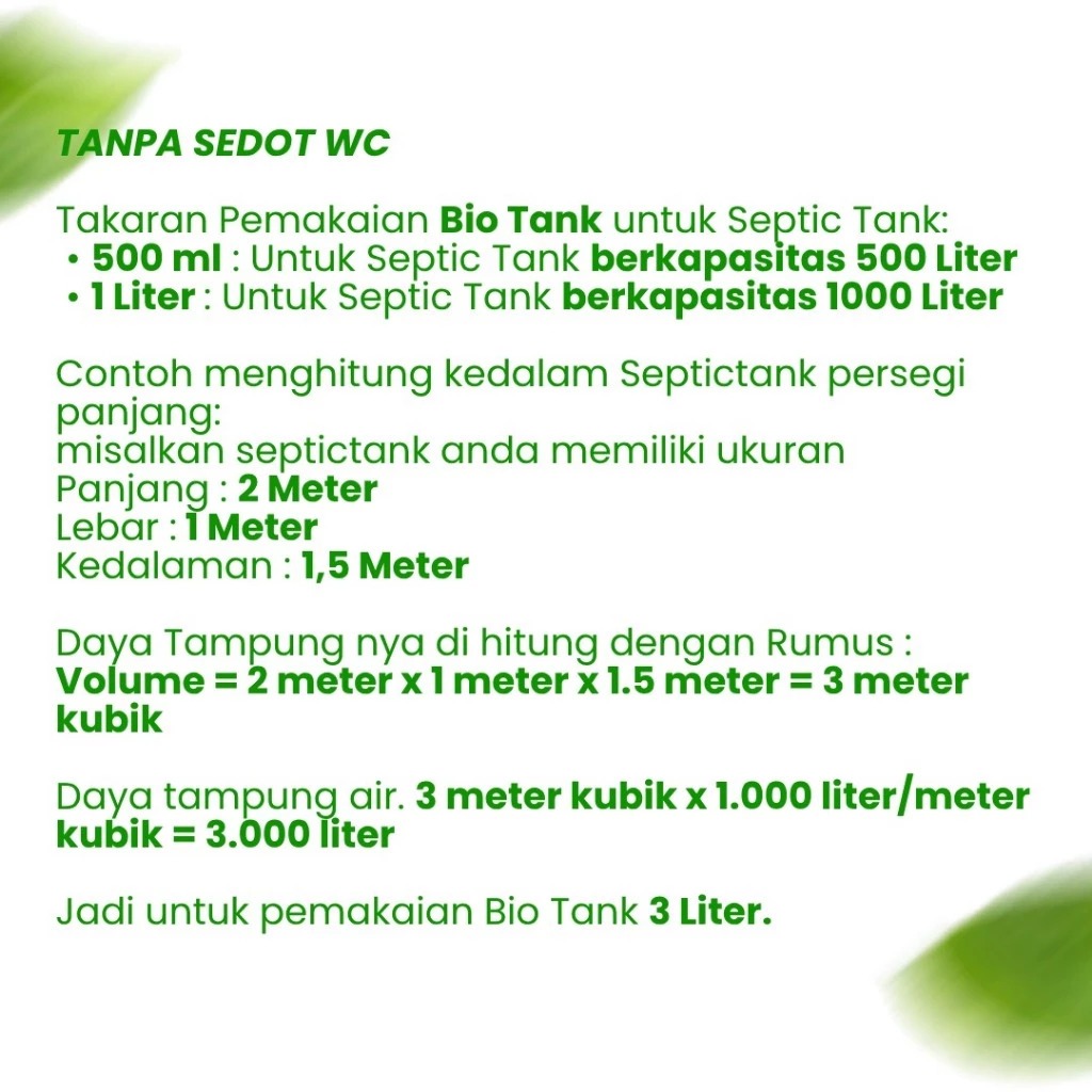ERZ CLEAN Bio Tank 1 Liter Solusi Septictank WC Penuh Tanpa Sedot Pengurai Bakteri Penghilang Bau WC - Biotank untuk WC penuh tanpa sedot wc pengurai bakteri