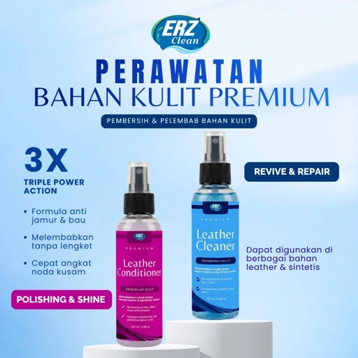ERZ Clean Pembersih Tas Jaket Sepatu Kulit Anti Jamur Perawatan Premium 100ml