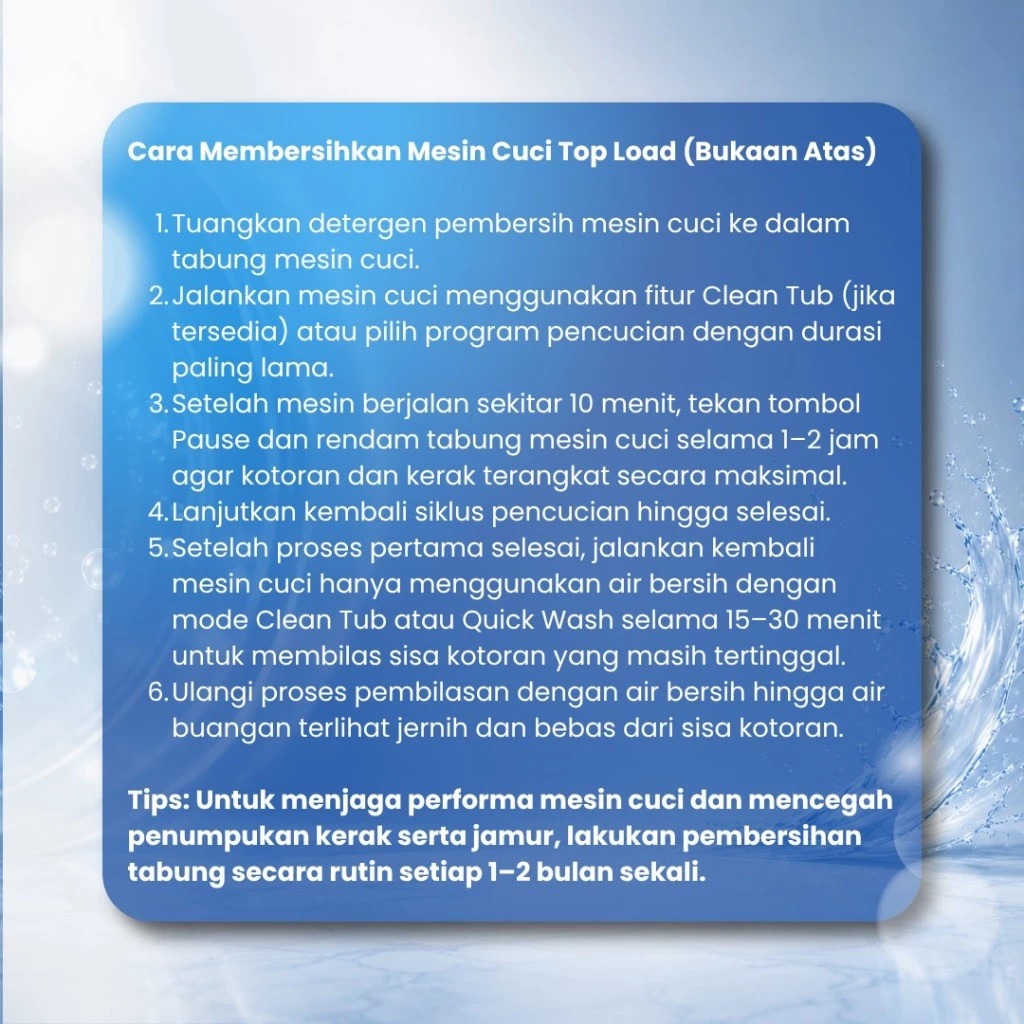 ERZ Clean Washing Machine Cleaner Pembersih Mesin Cuci - Membersihkan Kotoran, Bakteri & Bau pada Mesin Cuci - ERZ Clean
