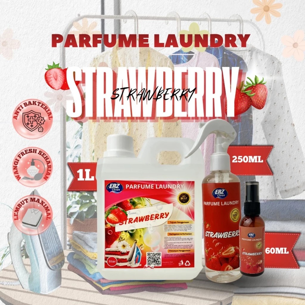 ERZ Clean Parfum Laundry Super Wangi Tahan Lama Pewangi Pakaian Anti Apek