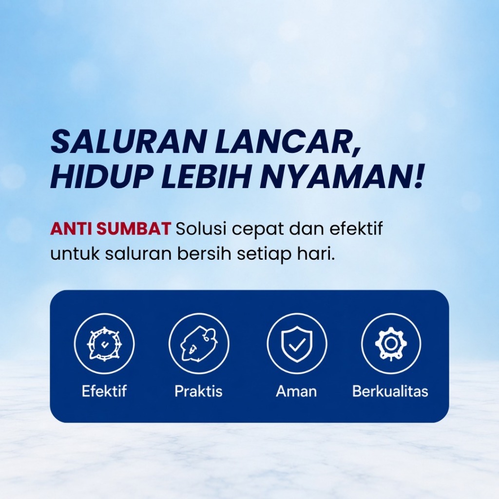 ERZ Clean Anti Sumbat Aman Pipa PVC Cairan Pembersih WC Wastafel Mampet