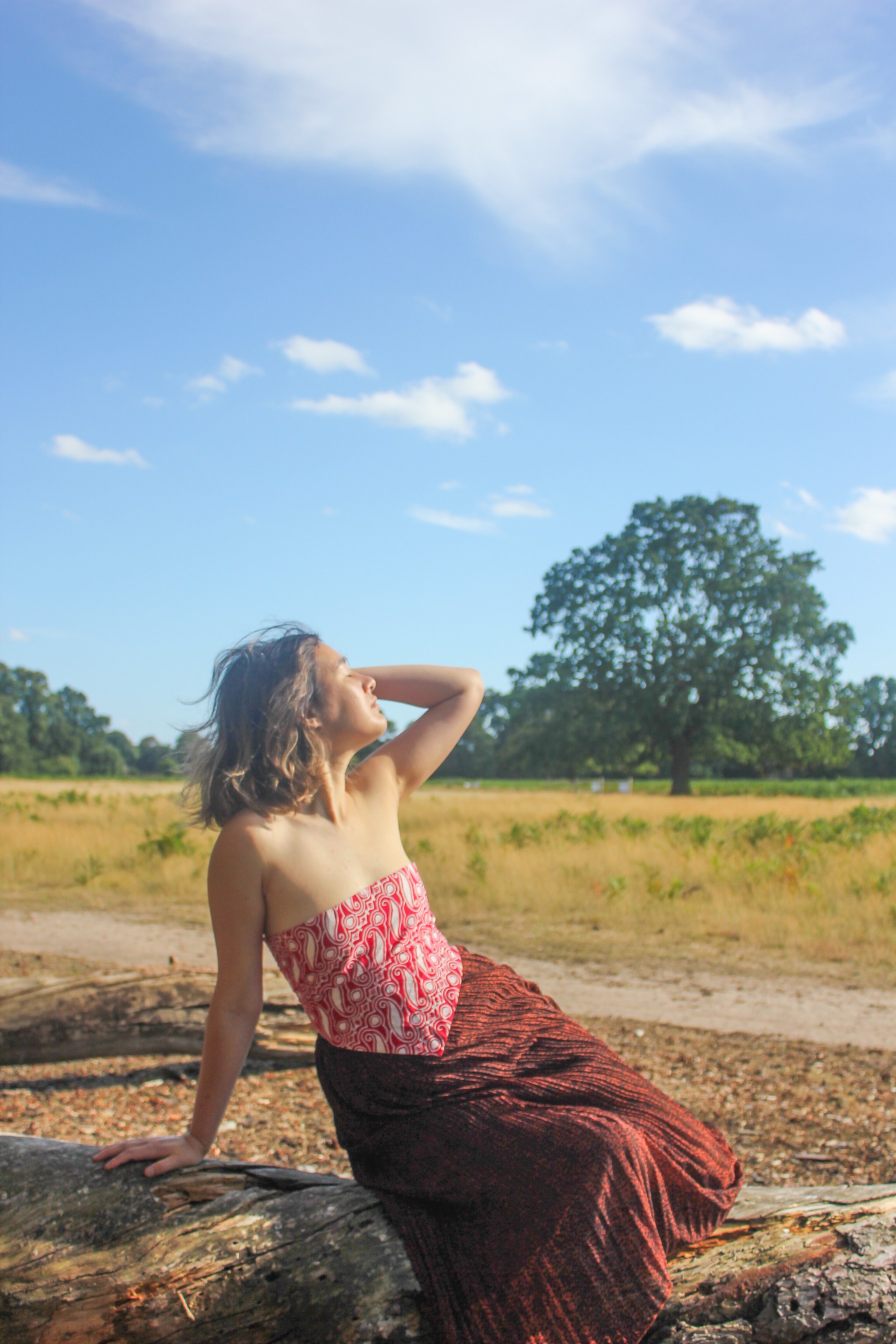Scarf top Red / White