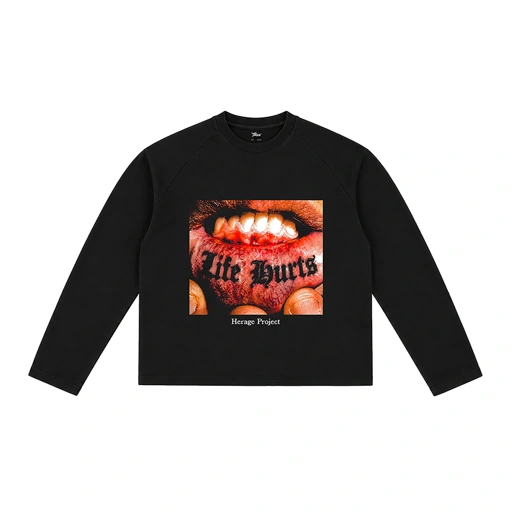 LONGSLEEVE TEE - LIFE HURTS